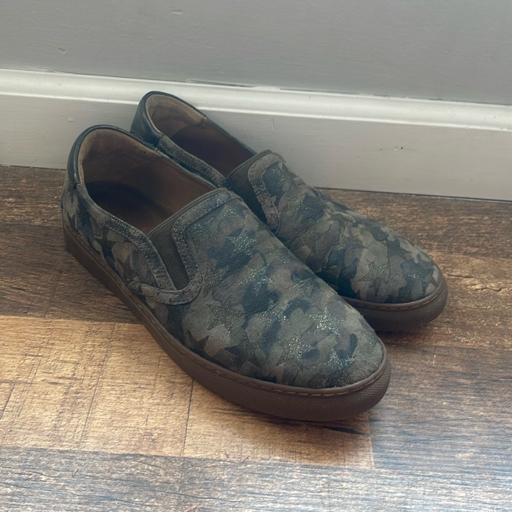 Trask Lillian Camo Metallic Perforated Slip-On Sneakers